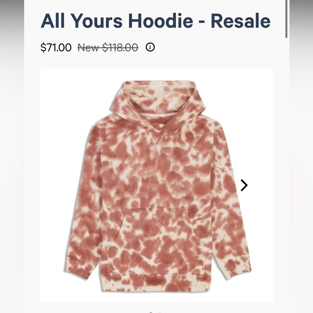 Lululemon tie dye sweatshirt hoodie
